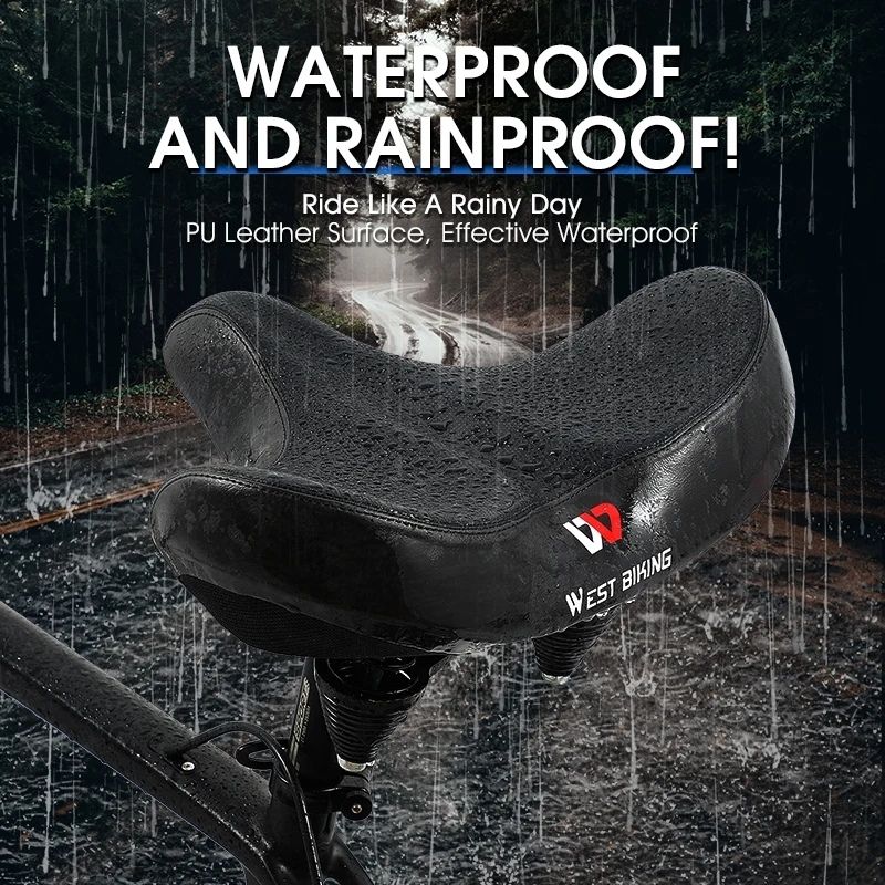 Extra Wide Ergonomic Bike Seat with Memory Foam – Pain-Free Comfort for Long Rides