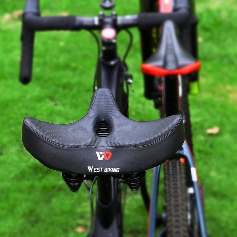 Wide Memory Foam Bike Seat – Pain-Free Comfort for Long Ride