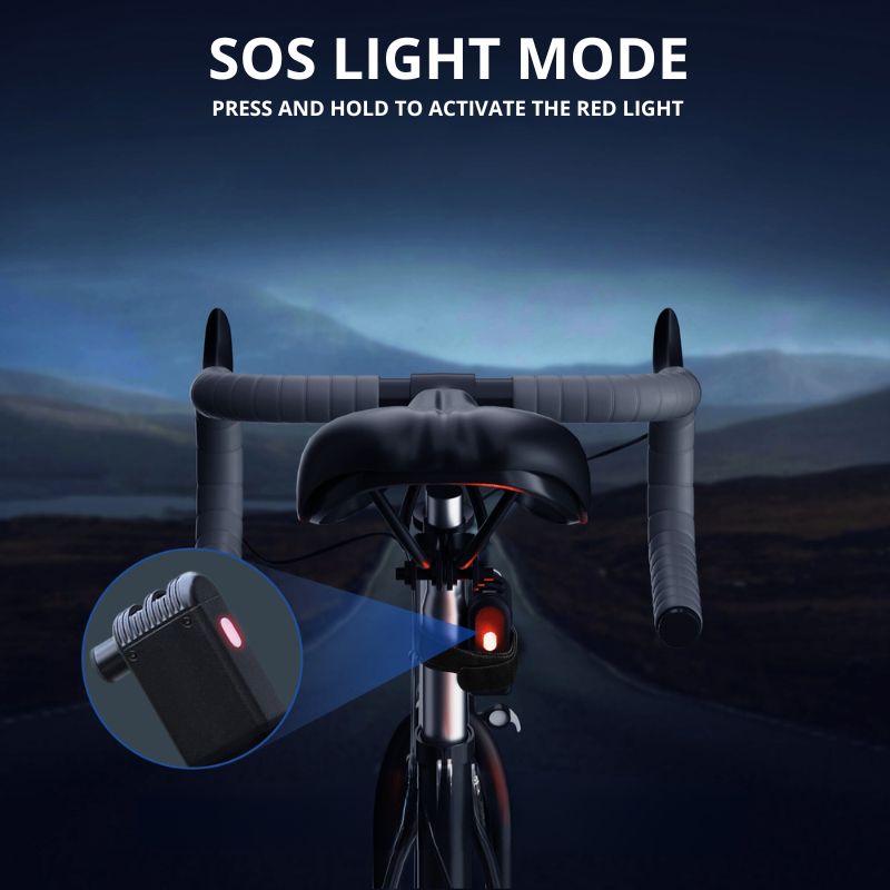 SOS light mode on – emergency bike safety feature at night