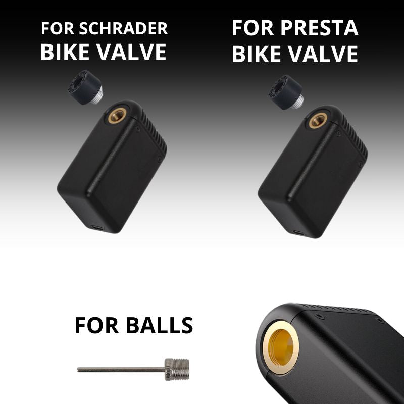 Adapter for Presta and Schrader valves – compatible with all types of bikes