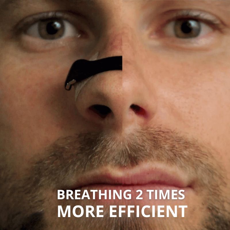 Magnetic nasal booster worn during cycling for better airflow