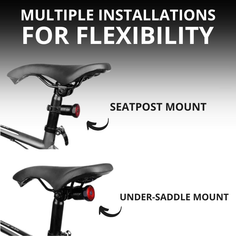 Bike light showing waterproof feature with rain resistance