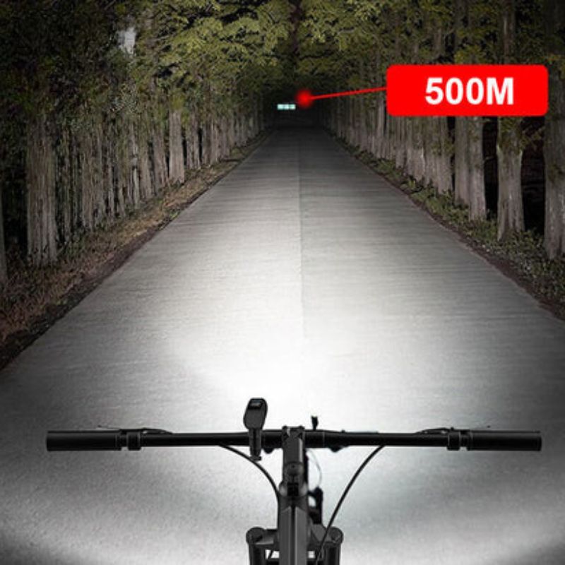 White front LED illuminating the road ahead at night