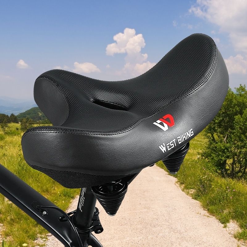 Extra Wide Ergonomic Bike Seat with Memory Foam – Pain-Free Comfort for Long Rides