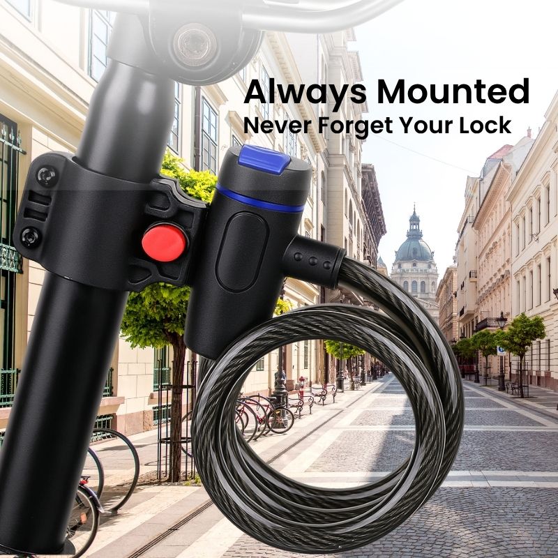 Steel Bike Lock with Mount