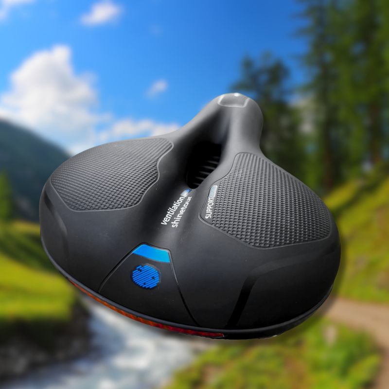 Comfort Bike Seat – Pain-Free Support with Rear Light & Cover