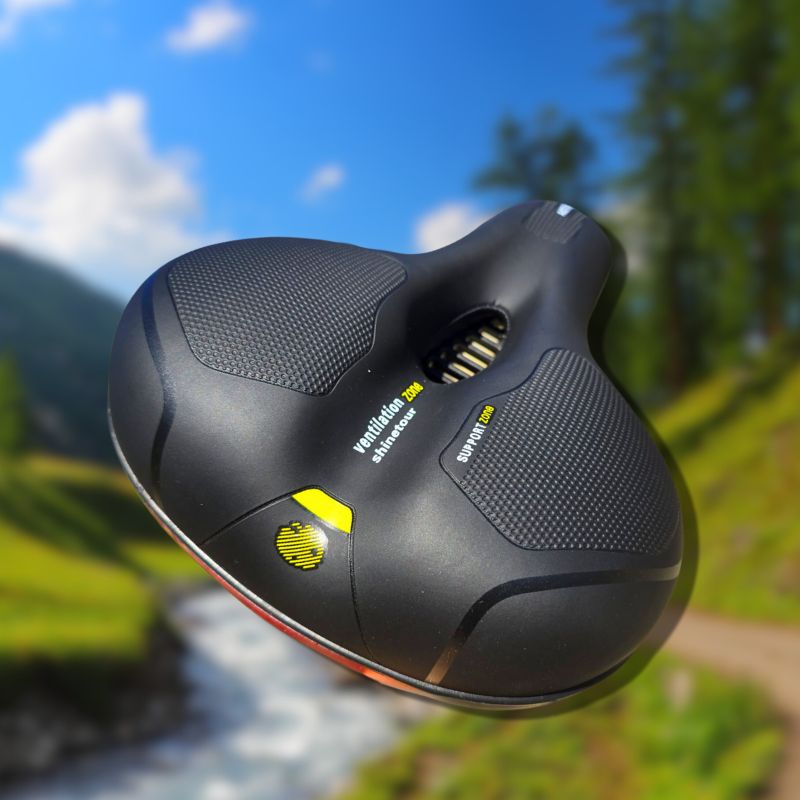 Comfort Bike Seat – Pain-Free Support with Rear Light & Cover