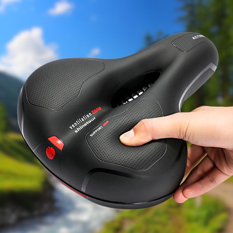 Comfort Bike Seat – Pain-Free Support with Rear Light & Cover
