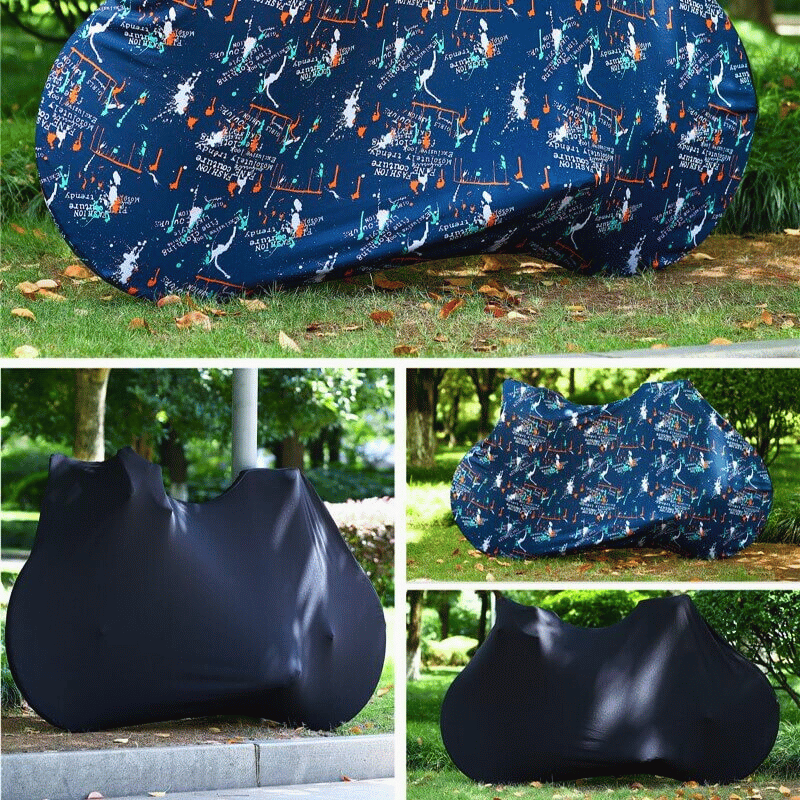 Blue panda-patterned cover laid flat – emphasizes its fun style and flexible fit.