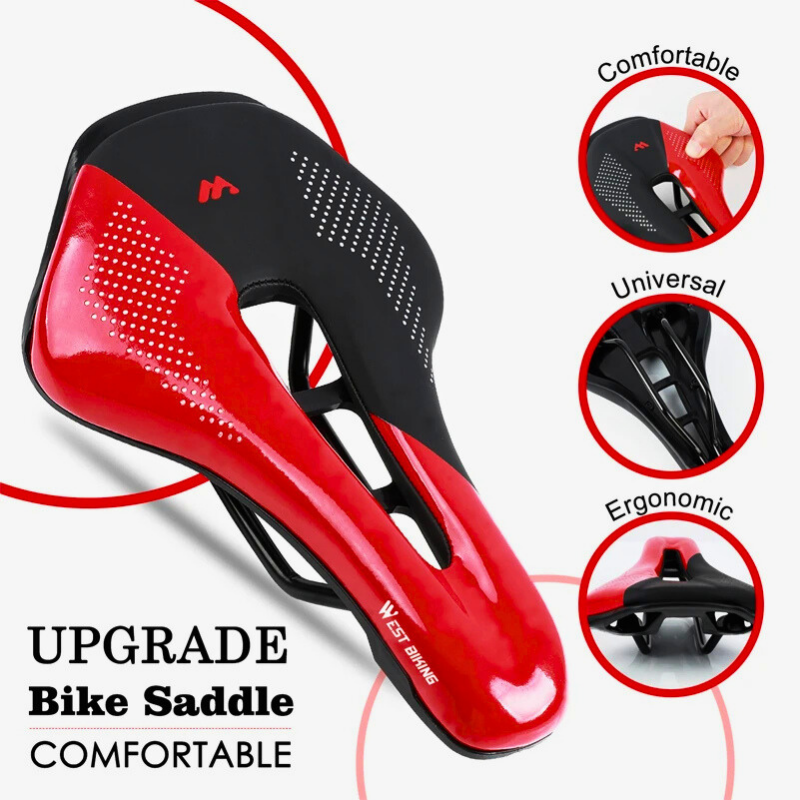  Lightweight ergonomic bike seat with gel padding – on scale