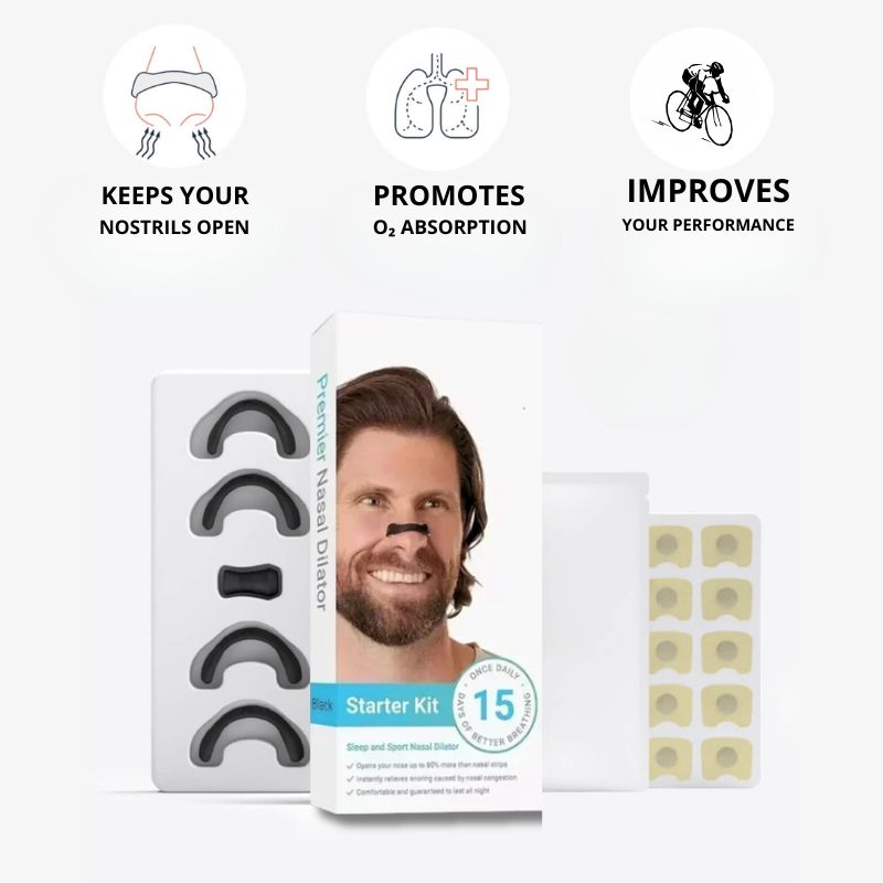 Magnetic nasal booster worn during cycling for better airflow