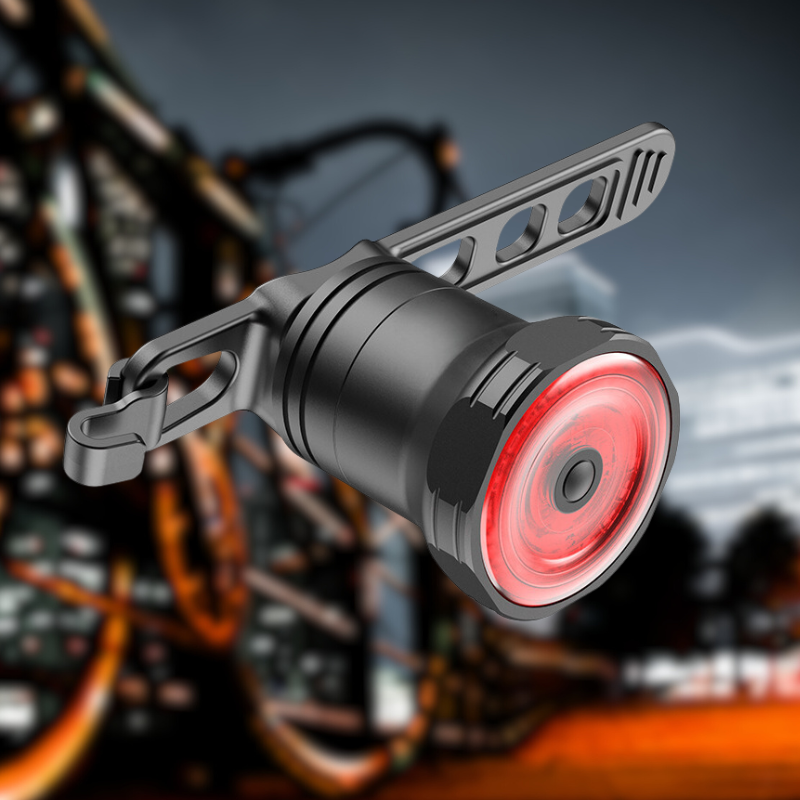 Premium Bike Light – Sleek black front light mounted on a bicycle