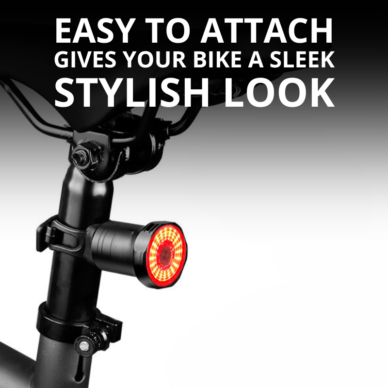 Easy-to-attach bike light showing stylish look and mount system