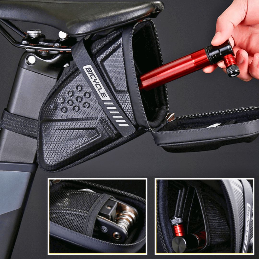 Step-by-step visual guide for saddle bag installation